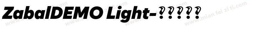 ZabalDEMO Light字体转换